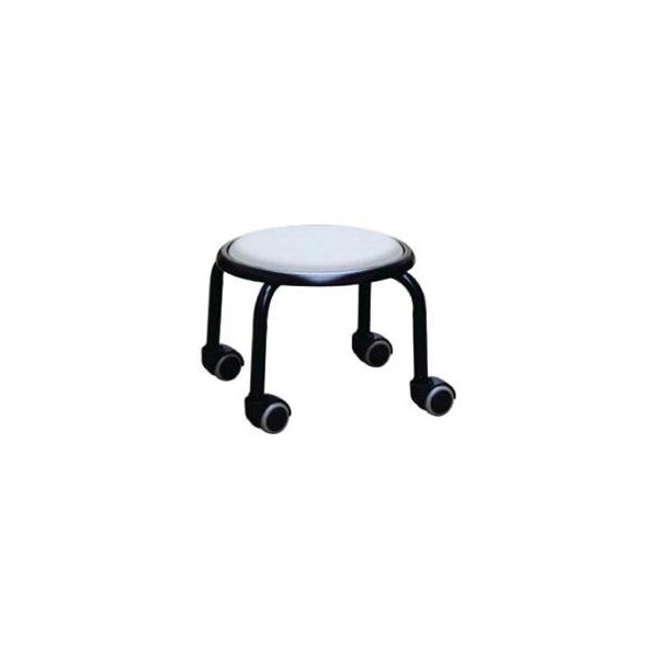 abt-8263 低い 椅子 ローチェア 作業椅子 キャスター付き ガーデニング オフィスチェア キッチン ローキャスター ホワイト/ブラック
