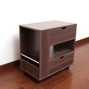 デスクワゴン キャスター ファイルワゴン オフィスワゴン a4 デスクキャビネット チェスト 収納 書類 サイドテーブル 作業台 木製 ベッド横 ダークブラウン