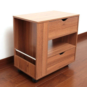 デスクワゴン キャスター ファイルワゴン オフィスワゴン a4 デスクキャビネット デスクチェスト 収納 書類 サイドテーブル 作業台 木製 ベッド横 ブラウン