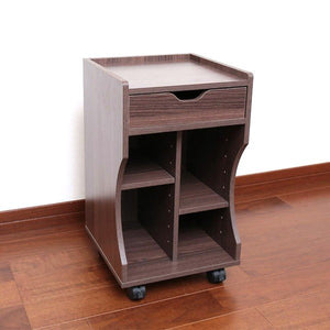 デスクワゴン キャスター ファイルワゴン オフィスワゴン a4 デスクキャビネット チェスト 収納 書類 サイドテーブル 作業台 木製 ベッド横 ダークブラウン