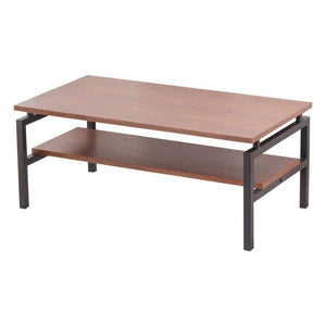 ローテーブル センターテーブル おしゃれ 北欧 木製 リビングテーブル コーヒーテーブル 応接テーブル デスク 机 棚付き ダークブラウン