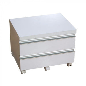 デスクワゴン プリンター台 キャスター ファイルワゴン オフィスワゴン a4 キャビネット チェスト 収納 書類 サイドテーブル 作業台 鏡面 プリンターワゴン 白