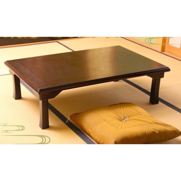 kag-11970 センターテーブル ローテーブル おしゃれ 北欧 木製テーブル 一人暮らし 座卓 折りたたみ 和風 ダークブラウン リビングテーブル