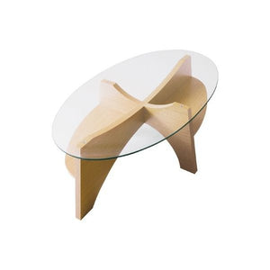 センターテーブル ローテーブル おしゃれ 北欧 木製テーブル 安い 一人暮らし 楕円形 ガラス ナチュラル リビングテーブル