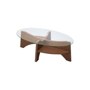 センターテーブル ローテーブル おしゃれ 北欧 木製テーブル 安い 一人暮らし 楕円形 ガラス ウォールナット リビングテーブル