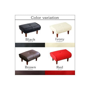 オットマン チェア スツール 椅子 コンパクト 低い ローソファー こたつ レザーソファー レッド 赤 アイボリー ブラック 黒