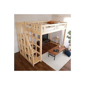 ロフトベッド ロフトベット 一人暮らし 子供 大人用 階段 安全 丈夫 子供部屋 木製 すのこ 姫系 宮 セミダブル