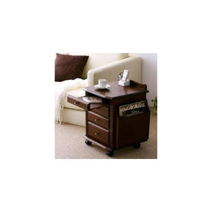 サイドテーブル デスク ワゴン キャスター 木製 脇机 袖机 サイド a4 書類 キャビネット 収納 オフィス (幅40)