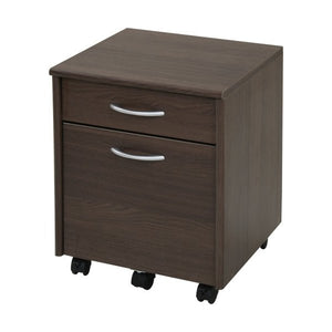 デスクワゴン ファイル オフィス キャスター サイドテーブル 作業台 a4 キャビネット デスクチェスト 収納 書類棚 2段 幅40 高さ50 奥行40 引き出し 木製