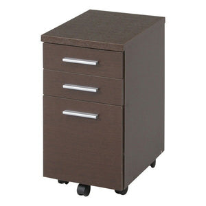 デスクワゴン キャスター ファイルワゴン オフィスワゴン a4 デスクキャビネット デスクチェスト 収納 書類 作業台 ブラウン 幅30 奥行41 高さ56