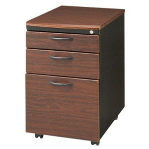 デスクワゴン キャスター ファイルワゴン オフィスワゴン a4 デスクキャビネット デスクチェスト 収納 書類 作業台 ブラウン×ブラック 幅40 奥行57 高さ62