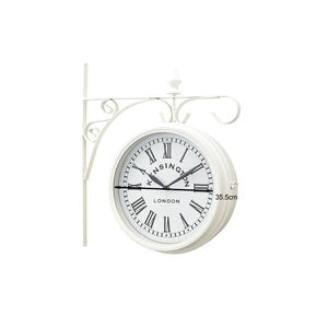 掛時計 掛け時計 時計 壁掛け 壁掛け時計 壁時計 ウォールクロック インテリア時計 デザイン時計 クロック ホワイト 白 約 幅37 奥行10 高さ40