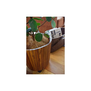 鉢カバー フラワーベース アンティーク ヴィンテージ おしゃれ シンプル レトロ 北欧 観葉植物 木製 約 φ34 高さ35
