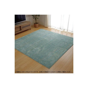 ラグ ラグマット カーペット おしゃれ 北欧 安い 絨毯 厚手 極厚 床暖房 ホット 95×140 1畳 青