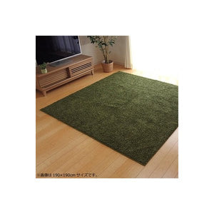 ラグ ラグマット カーペット おしゃれ 北欧 安い 絨毯 シャギーラグ 厚手 極厚 床暖房 190×240 3畳 緑