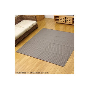 ダイニングラグ おしゃれ 北欧 拭ける 洗える ダイニング ラグ マット 絨毯 ラグマット 厚手 安い 夏 オールシーズン 174×174 江戸間 2畳 ブラウン