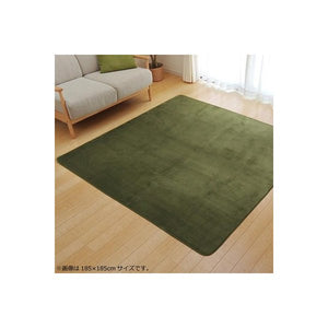 ラグ ラグマット カーペット おしゃれ 北欧 安い 絨毯 厚手 極厚 フランネルラグ 床暖房 92×185 1畳 緑