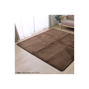 ラグ ラグマット カーペット おしゃれ 北欧 安い 絨毯 厚手 極厚 フランネルラグ 床暖房 185×240 3畳 ブラウン