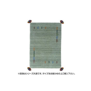 ラグ ラグマット カーペット おしゃれ 北欧 安い 絨毯 厚手 極厚 キリムラグ ネイティブ 玄関 室内 ウール 80×140 1畳 緑