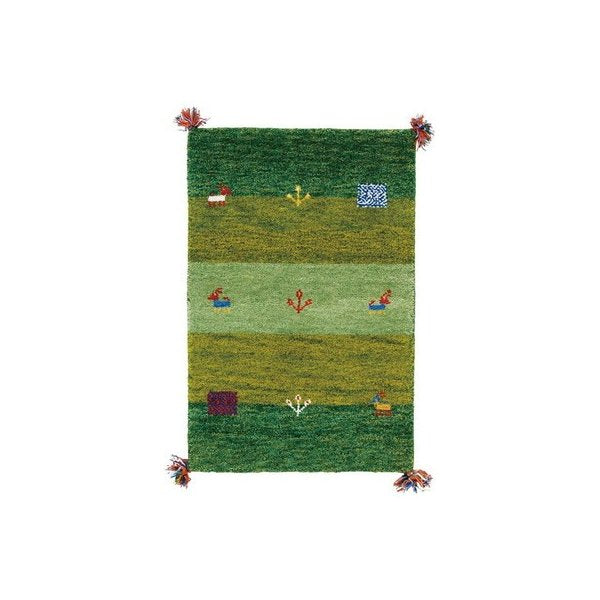 abt-7011 玄関マット 玄関 マット 玄関ラグ カーペット おしゃれ 室内 北欧 ギャッベ 屋内 小さい ウール 厚手 60×90 緑