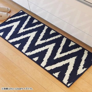 キッチンマット キッチン マット おしゃれ 180 ロング 幅広 滑り止め ずれない 洗える 洗濯 厚手 45×180 アメリカン 西海岸 青