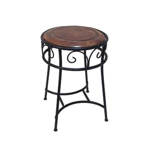 ダイニングチェア オフィスチェア パソコンチェア キャスターなし おしゃれ レトロ 北欧 椅子 軽量 安い モダン カフェ PC アイアン＆木製 丸 スツール