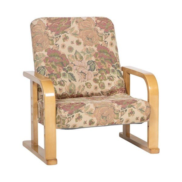 abt-7818 座椅子 リクライニングチェア 高座椅子 低い 椅子 一人暮らし コンパクト ローチェア こたつ おしゃれ 1人掛け 一人掛け 花柄