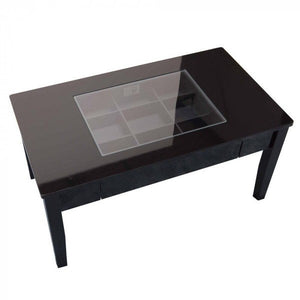 ローテーブル センターテーブル おしゃれ 北欧 木製 リビングテーブル コーヒーテーブル 応接テーブル デスク 机 鏡面 コレクションテーブル ブラック