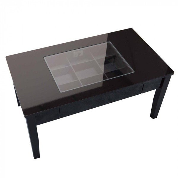 abt-8433 ローテーブル センターテーブル おしゃれ 北欧 木製 リビングテーブル コーヒーテーブル 応接テーブル デスク 机 鏡面 コレクションテーブル ブラック