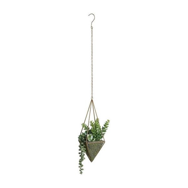 abt-8499 観葉植物 造花 インテリア フェイクグリーン 人工 プレゼント ハンギングバスケット ハンギングプランター かご 壁掛け 吊り鉢 小さい 室内 玄関 ツタ つる