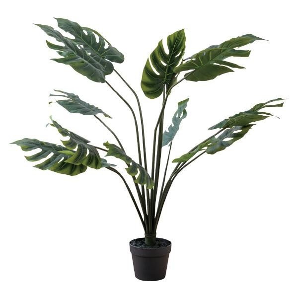abt-8588 観葉植物 造花 インテリア フェイクグリーン 人工 プレゼント お祝い ギフト 高級 アンティーク 北欧 大きい 大型 室内 玄関 モンステラ 葉っぱ 丸い葉っぱ