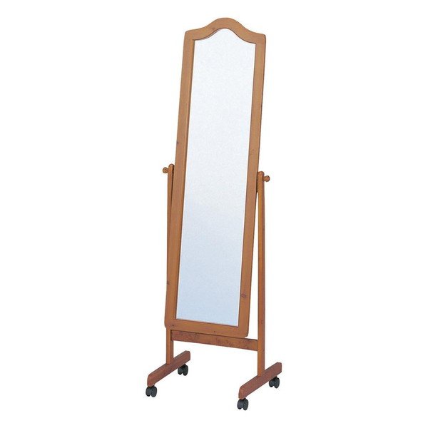 abt-8719 姿見 ミラー 全身鏡 メイク 化粧 スタンドミラー 大型 大きい スリム 省スペース 玄関 キャスター アンティーク 北欧 かわいい