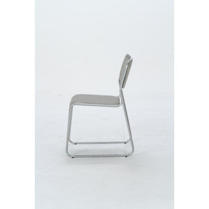 会議 椅子 チェア ミーティングチェア 格安 安い パイプ椅子 スタッキングチェア グレー 灰色 背もたれ 背もたれ付き