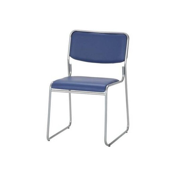 kag-11803 会議 椅子 チェア ミーティングチェア 格安 安い パイプ椅子 スタッキングチェア ブラック 黒 背もたれ 背もたれ付き