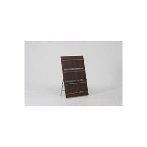 資料スタンド リーフレット マガジンラック 木製 3段 ワイド ブラウン 茶色 収納棚 業務用 おしゃれ 本棚