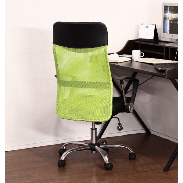 kag-12367 オフィスチェア おしゃれ キャスター デスクチェア ワークチェア パソコンチェア pc 椅子 勉強 メッシュ グリーン 緑 肘付き
