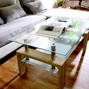 センターテーブル ローテーブル おしゃれ 北欧 木製テーブル 安い 一人暮らし 棚付き ナチュラル ガラス リビングテーブル 座卓