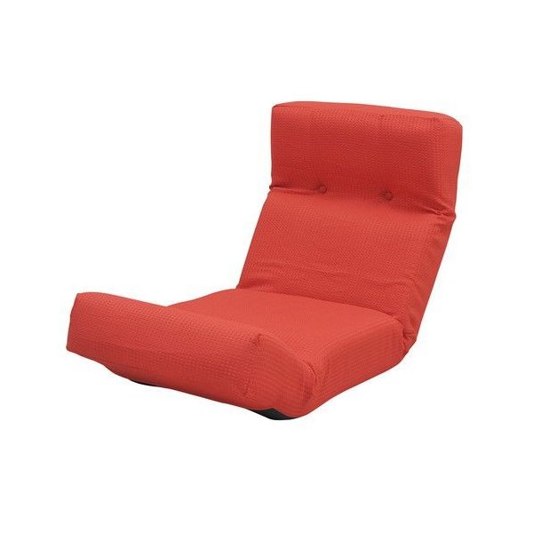 kag-14160 座椅子 座イス 座いす おしゃれ 安い 低い ソファー 一人暮らし 1人掛け 1人用 コンパクト ロー こたつ リクライニング 布 赤