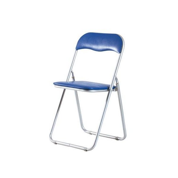 kag-14488 パイプ椅子 パイプいす パイプチェア おしゃれ 軽量 折りたたみ椅子 会議椅子 ブルー 青 スツール スタッキングチェア オフィス