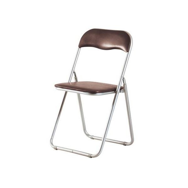 kag-14489 パイプ椅子 パイプいす パイプチェア おしゃれ 軽量 折りたたみ椅子 会議椅子 ブラウン スツール スタッキングチェア オフィス