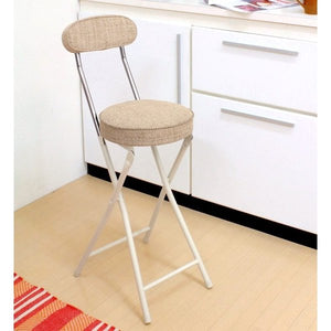 パイプ椅子 パイプいす パイプチェア おしゃれ 軽量 安い 折りたたみ椅子 ハイ カウンター ベージュ オフィス ダイニング