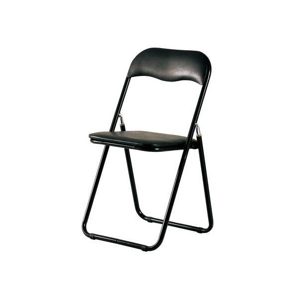 kag-14491 パイプ椅子 パイプいす パイプチェア おしゃれ 軽量 安い 折りたたみ椅子 会議椅子 黒 スツール スタッキングチェア オフィス