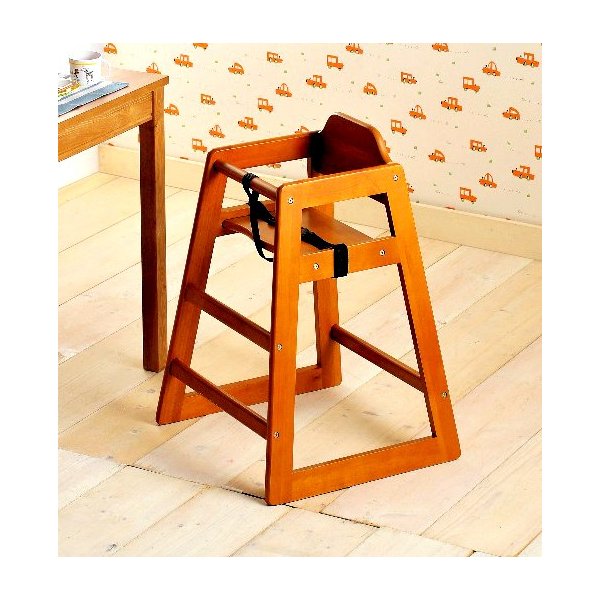 kag-14553 ベビー チェア キッズ ダイニング ハイタイプ スタッキング 食事 木製 子供 椅子 こども ブラウン