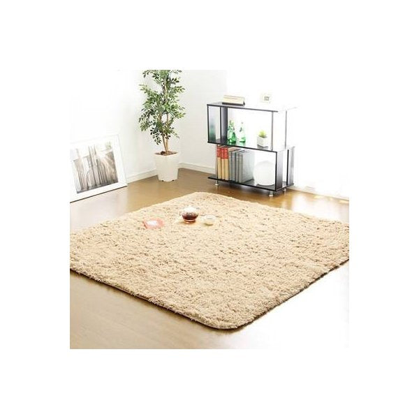 kag-15454 ラグ ラグマット カーペット おしゃれ 北欧 安い 絨毯 正方形 (185×185 3畳） 床暖房 シャギーラグ 厚手 極厚 あったか