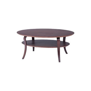 センターテーブル ローテーブル おしゃれ 北欧 木製テーブル 一人暮らし 棚付き 楕円形 ブラウン 茶色 リビングテーブル 座卓