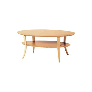 センターテーブル ローテーブル おしゃれ 木製テーブル 一人暮らし 棚付き 楕円 オーバル ナチュラル リビングテーブル 座卓