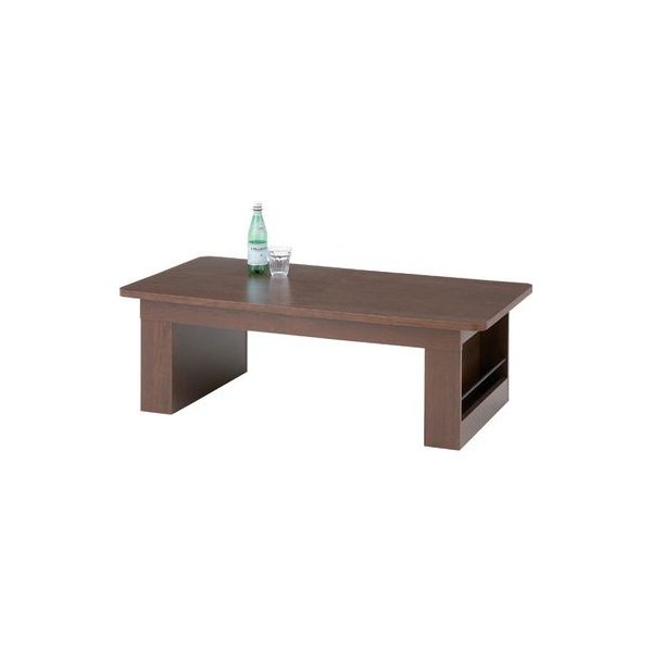 kag-1755 センターテーブル ローテーブル おしゃれ 北欧 木製テーブル 安い 一人暮らし 本収納 ブラウン 茶色 ( リビングテーブル 座卓 )