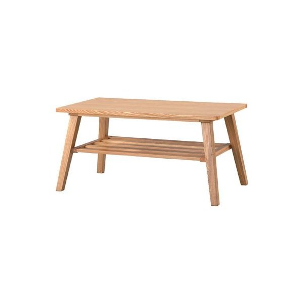 kag-1853 センターテーブル ローテーブル おしゃれ 北欧 木製テーブル 安い 一人暮らし 棚付き ナチュラル ( リビングテーブル 座卓 )