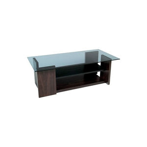センターテーブル ローテーブル おしゃれ 北欧 木製テーブル 安い 一人暮らし 棚付き ディスプレイ ガラス ブラウン 茶色 机