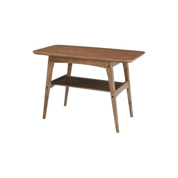 kag-1895 センターテーブル ローテーブル おしゃれ 北欧 木製テーブル 安い 一人暮らし 棚付き ウォールナット 茶色 リビングテーブル